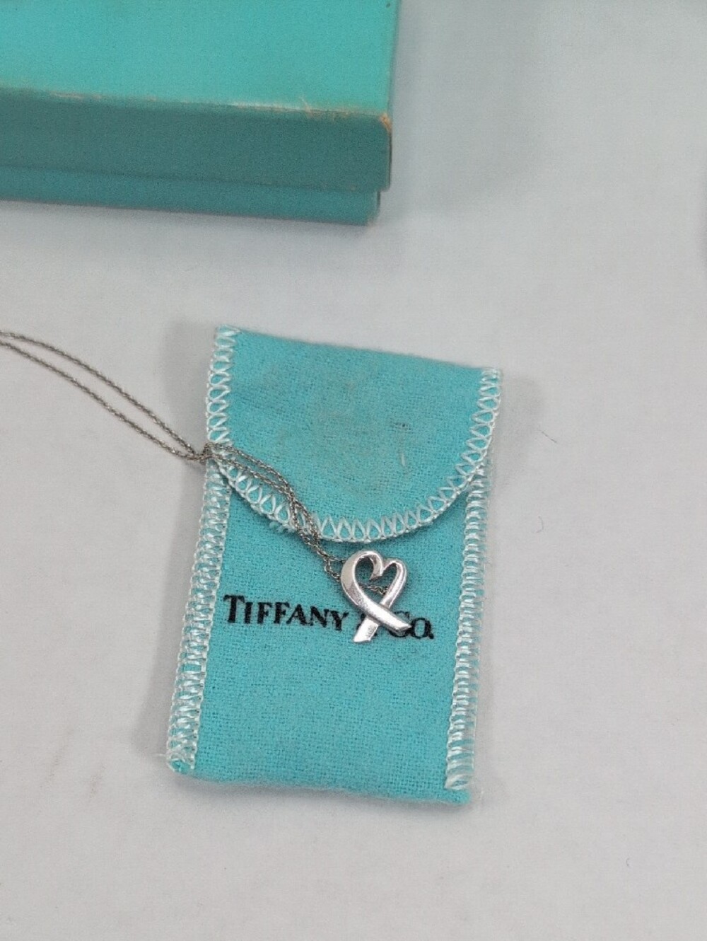 Tiffany & Co. Paloma Picasso Loving Heart Pendant Necklace 925 Sterling Silver - Picture 6 of 10